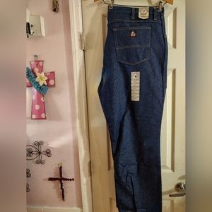Bulwark Men's 46×30 Relaxed Fit FR Denim Jean PEJ2DD1 *Flaw***** Flaw tiny